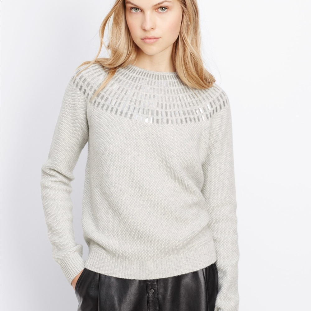 Vince sequin textured sweater size L